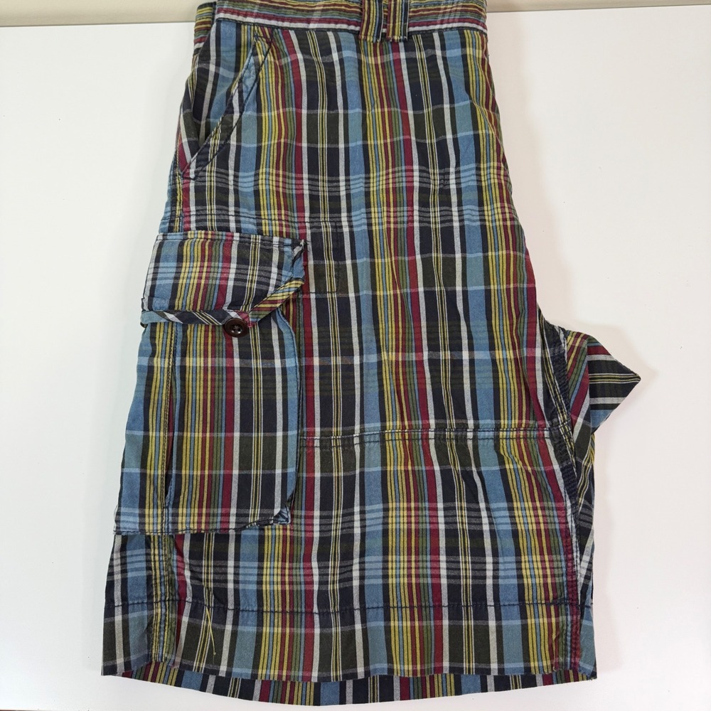Polo Ralph Lauren 40 Madras Plaid Cargo Shorts Preppy Country Club‎ Golf Dadcore - Picture 8 of 11
